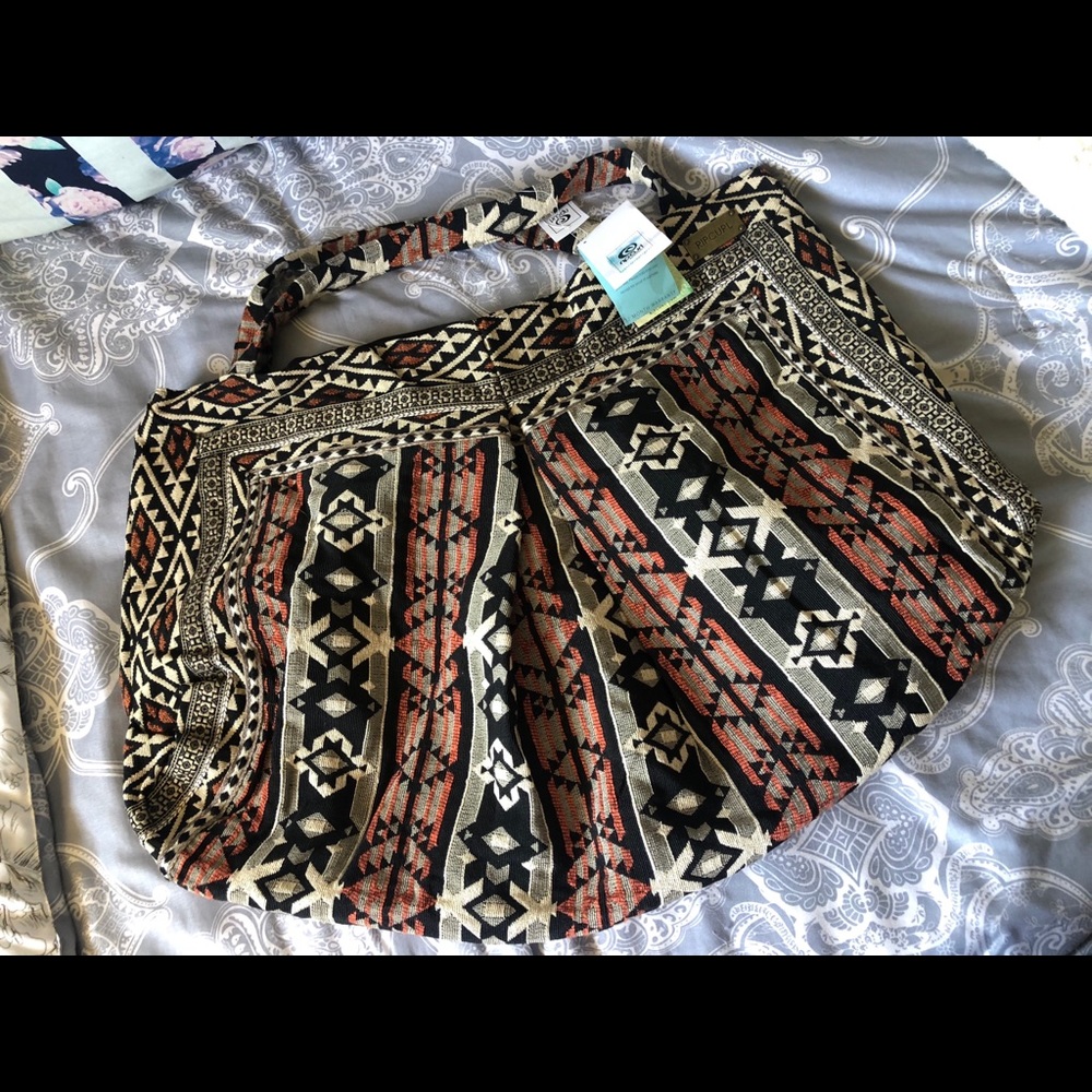 RipCurl Tribal embroidered over-sized beach tote